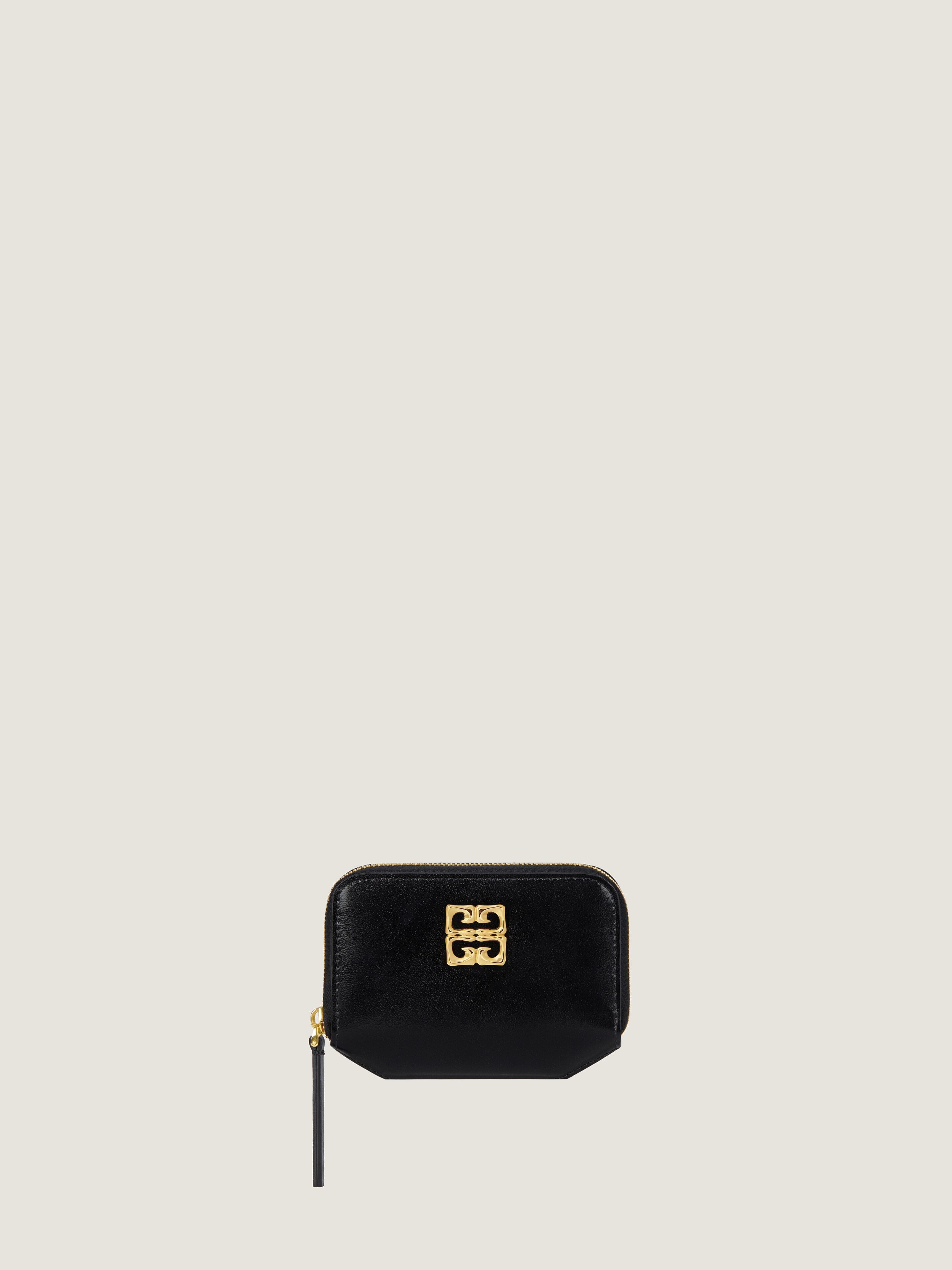 4G Liquid zipped wallet in Box leather